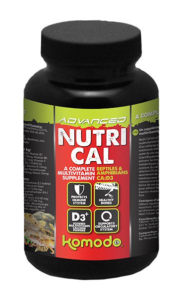 Komodo Nutri-Cal - Multivitamínico completo para Reptiles y Anfibios